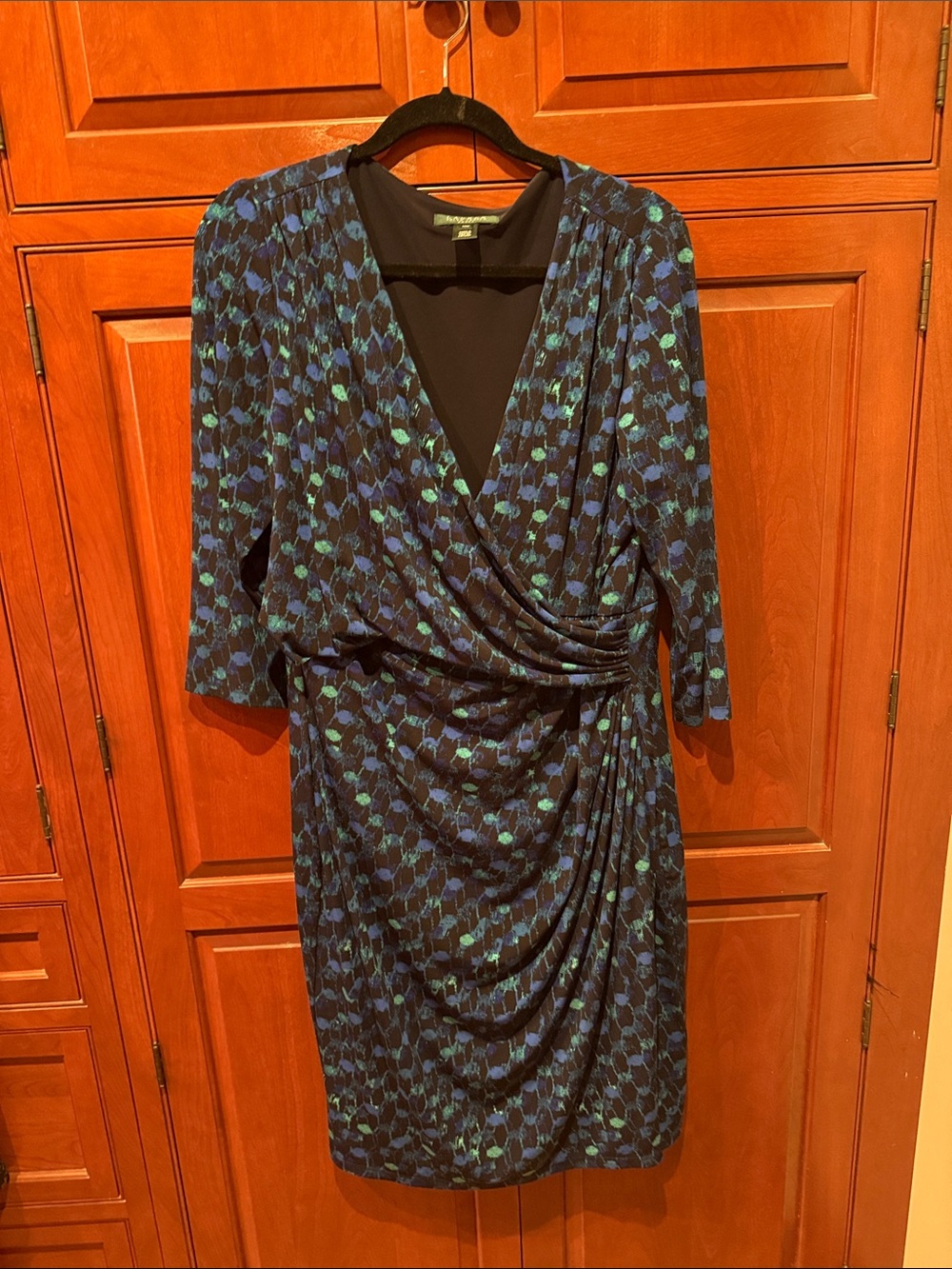 Lauren Ralph Lauren Ruched Dress in Blue Print